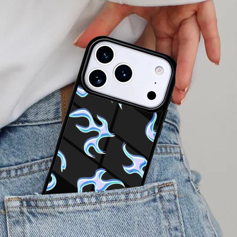 Cool Flame Colorful Pattern Phone Case for iPhone 16e 15 14 13 12 17 Pro Max Plus Air 17pro Cover Coque