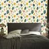 Summer wallpaper white, cream and lime for living room and bedroom 50x1000