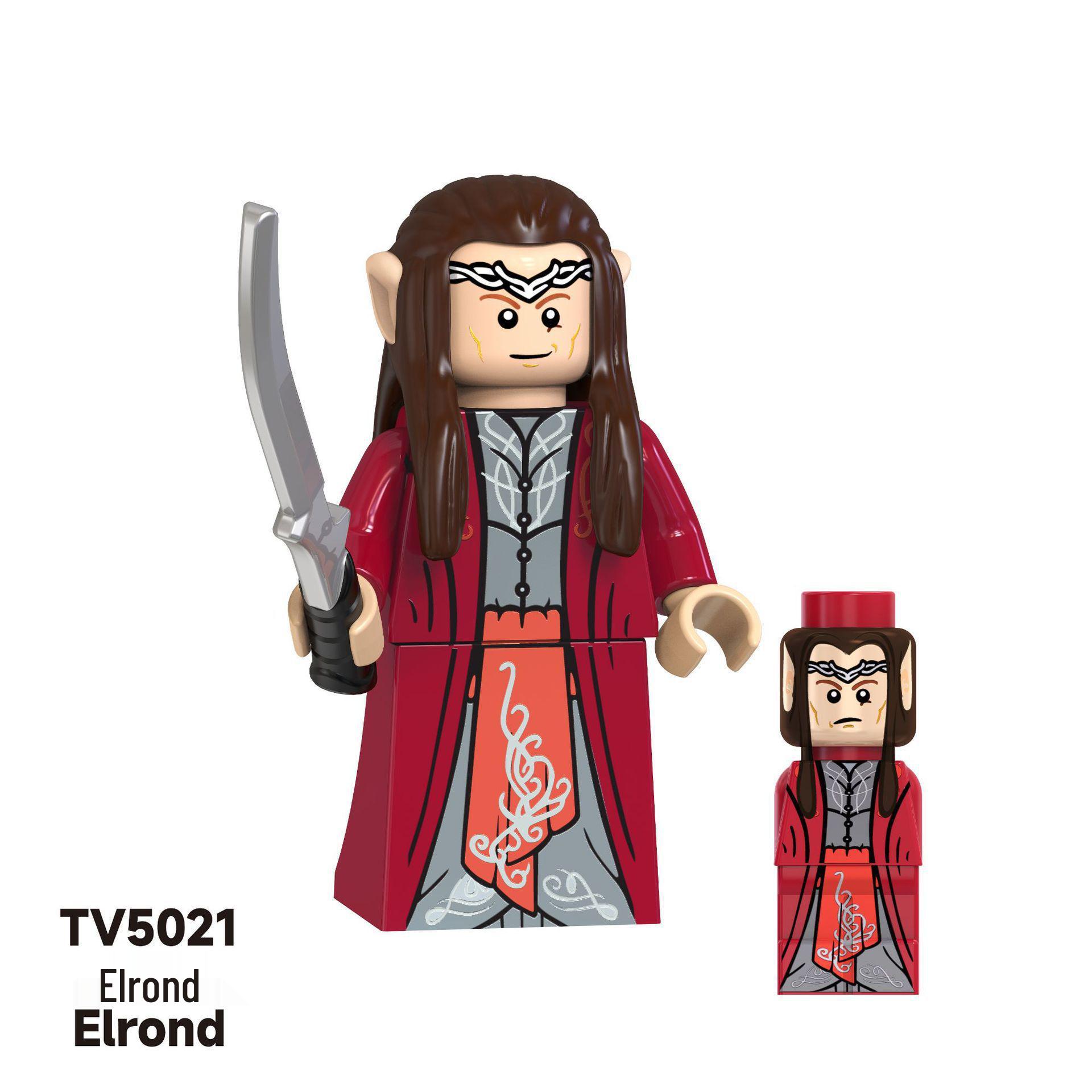 TV6403 Ring Series: Elf King, Arwen, Aragorn, Elrond, Tauriel Building Block Figures