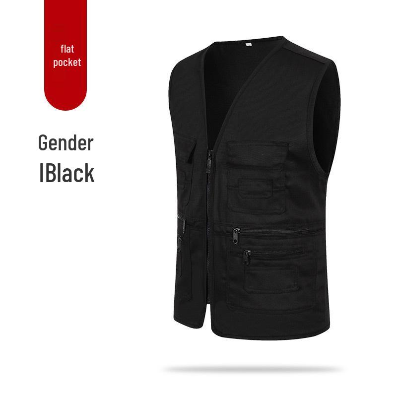 Custom Logo Multi-Pocket Reflective Safety Vest for Photography, Volunteers, and Construction