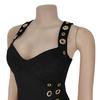 C7322 Elegant Slim-Fit Women's Dress with Button Decoration