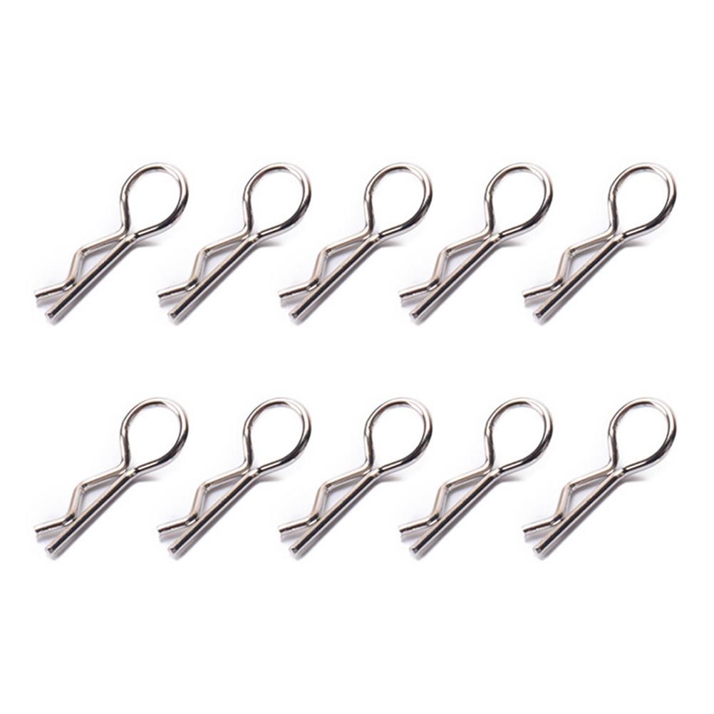 10Pcs Rc Body Clips 90-Degree Angle Springy Pins Bent Springy Pins For 1/8 1/10 1/12 Scale Model Car Truck Crawler Truck
