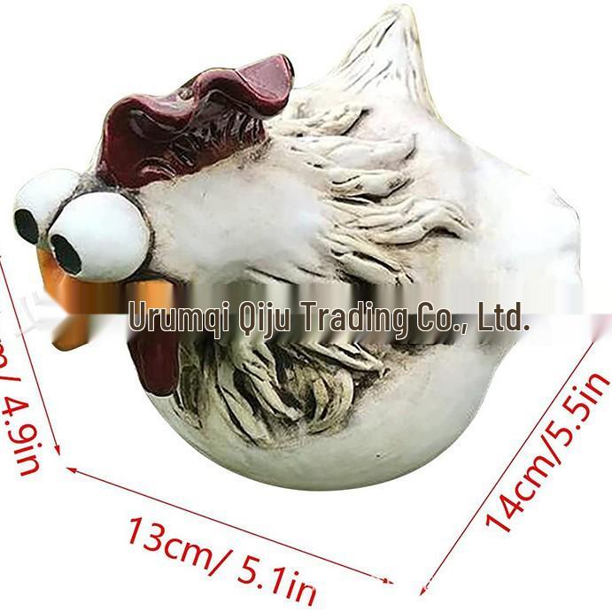 Cross-border Humorous Chicken Yard Decor: Resin Rooster Ornaments for Garden Crafts