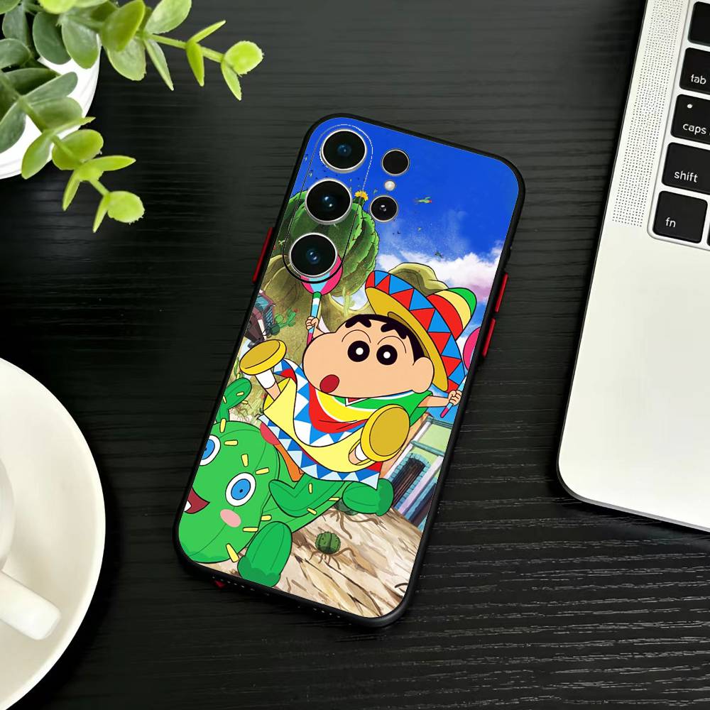 

Мультяшный чехол для телефона Shin-chan R-Crayon для Samsung S26, S25, S24, S23, S22, S21, S20, S30, Ultra, Plus, Fe, Note, 5G Черный чехол Samsung S23plus5G