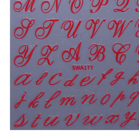 Yousheng English Letter Nail Art Stickers Self-adhesive DIY Alphabet Manicure Decoration Decals Women Nail Accessories for Home