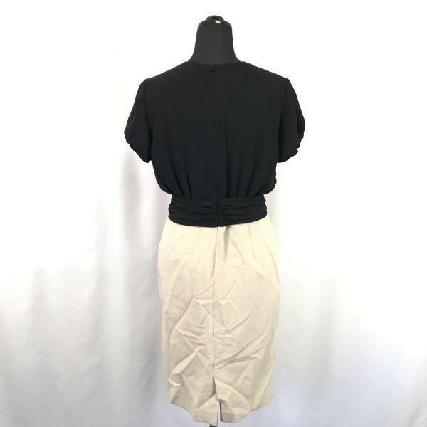 Made In Japan / ESTNATION / Skirt-Style Short Sleeve Dress [Women's 38 / Black × Ivory] Dress(USED)