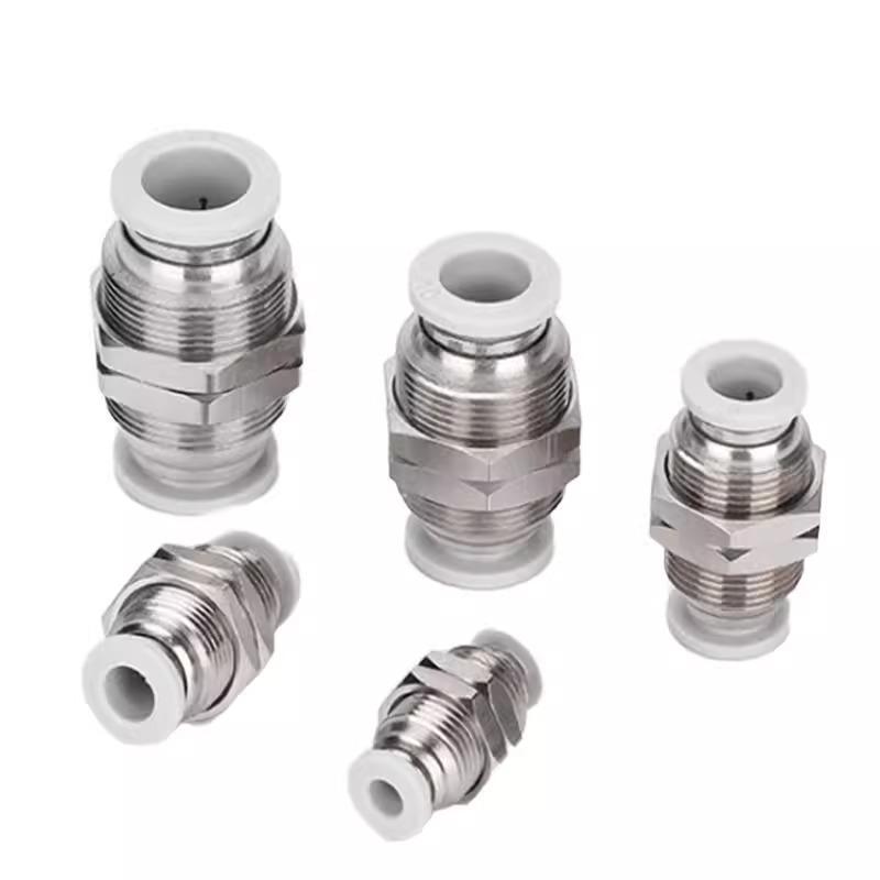 Trachea DurchgangsPanel Doppelkopf MPM Trennwand Pneumatisch Schnellkupplung 4/6/8/10/12/16 Verbinder