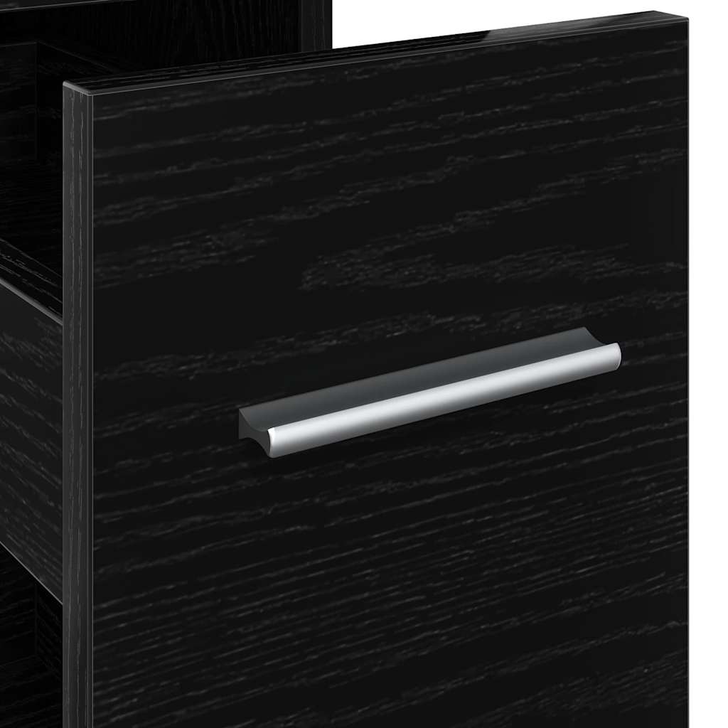 Bathroom Furniture Set Black Oak Look 22 x 44 x 61.5 cm