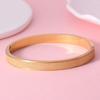 European & American Style Glitter Sand Stainless Steel Bracelet with Simple Gold Thin Ring - Titanium Steel Women's Jewelry