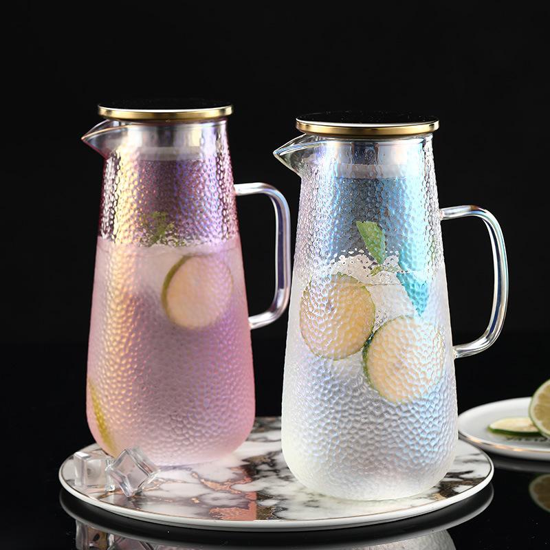 Electroplated Colorful Glass Pot Heat Resistant Glass Teapot for Tea In a Cup Teapot With Infuser Kettle Pu Erh Gaiwan Set Pots