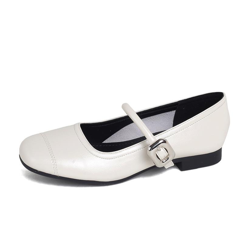 

Круглый квадратный носок, светлый рот, серебристые маленькие кожаные туфли на плоской подошве, внутренняя высота увеличивающая, мягкая подошва, туфли Мэри Джейн, женские 39