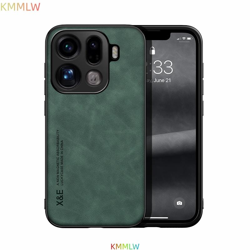Étui de luxe en cuir pour OPPO Find X9 Pro X9 X8 X6 X5 Pro X8S X8Ultra Housse avec support plaque métallique Support Voiture OPPO find x6