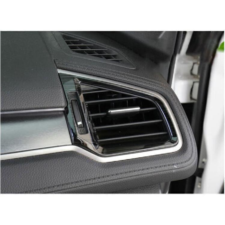 Fit For Honda Civic Black Titanium Air Outlet Vent Trim Left And Right 2016-2021