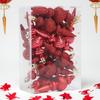 A Set Shiny Finish Christmas Ball Ornament Glitter Effect Sequined Design Finial Drop Ornament Xmas Tree Decor Party Supplies