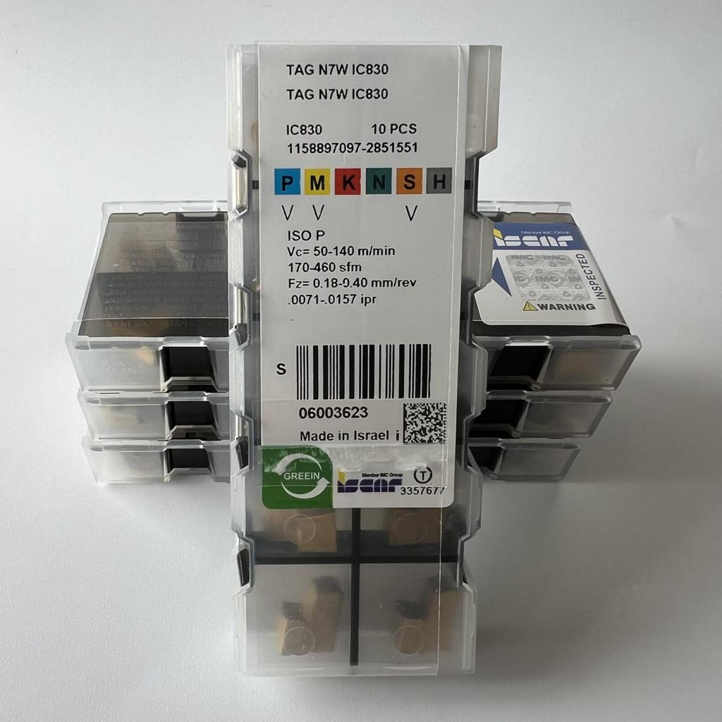 ISCAR / TAGN7W IC830 / Industrial Indexable Carbide Inserts 10 Pcs