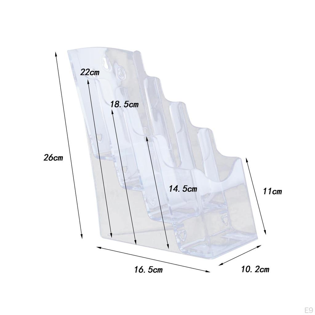 Acrylic Brochure Holder Display Stand Gifts Document Paper Literature Magazine