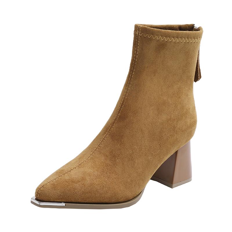 Fashion Aphixta Suede Upper Fringe Dec Women Ankle Boots 10cm High Heels Platform Woman Shoes Chunky Heel Lace Up Fashion Ladies Shoes