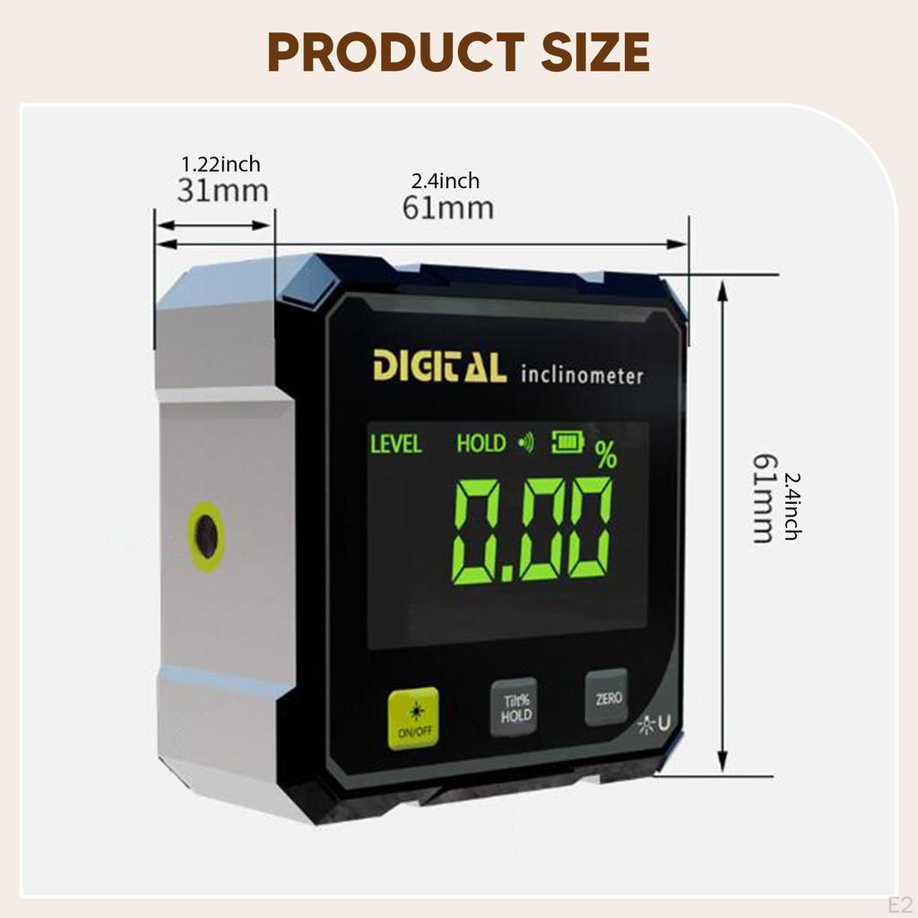 Digital Inclinometer Portable Angle Gauge for Construction Machinery