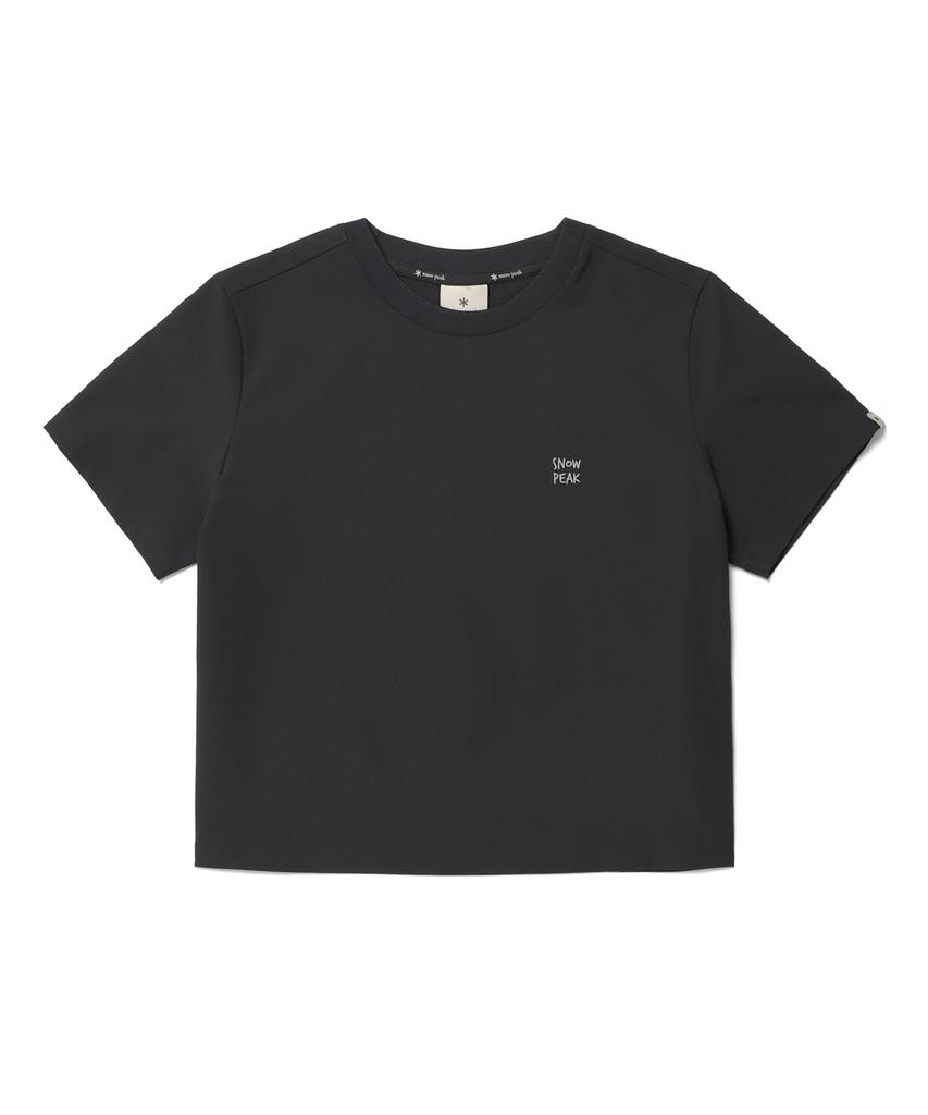 SNOWPEAK APPAREL Classic Women'S Round Neck Short Sleeve T-Shirt (S26Mwtts15) Black