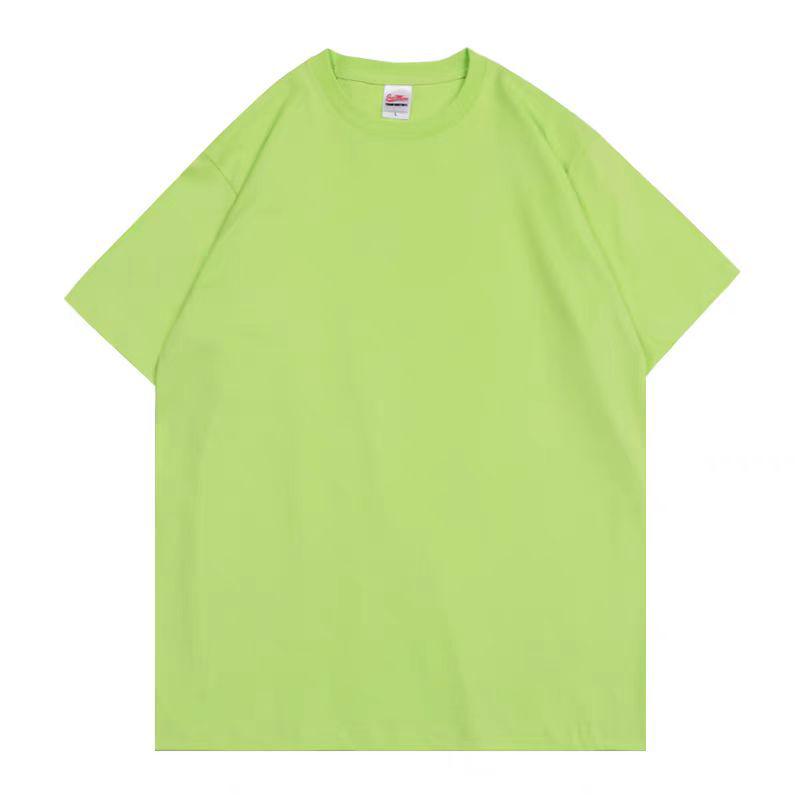 500g Combed Cotton Unisex Solid Color Short Sleeve T-Shirt