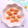 30pcs Resin Mini Colorful Painted Bat Pumpkin Skull Ghost Cat Figurines Flat Back Scrapbook DIY Halloween Decor  Nail Art M439 F