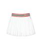 MONBIRDIE GOLF Waist Colored Mesh Skirt Color Line Contrast Mesh Skirt_White