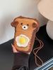 Handcrafted Cartoon Woolen Breadshaped Crossbody Bag For Casual Daily Use