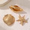 Goldfarbene Seestern Haarspange Y2K Haaraccessoires Strand Entenschnabel Haarspange Hochzeit