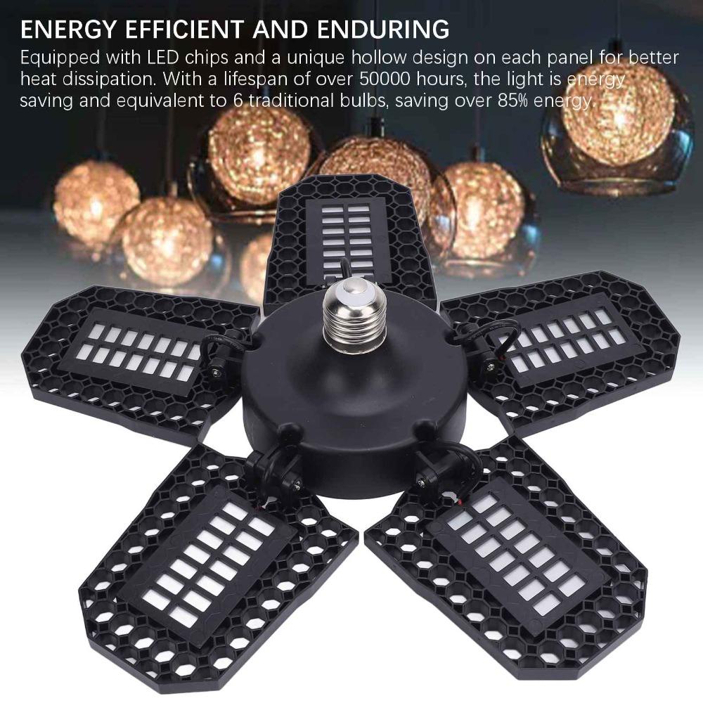 100-277V Garage Ceiling Light 23.5W Garage Light Fixture Durable Screw In LED Bulb  Workshop