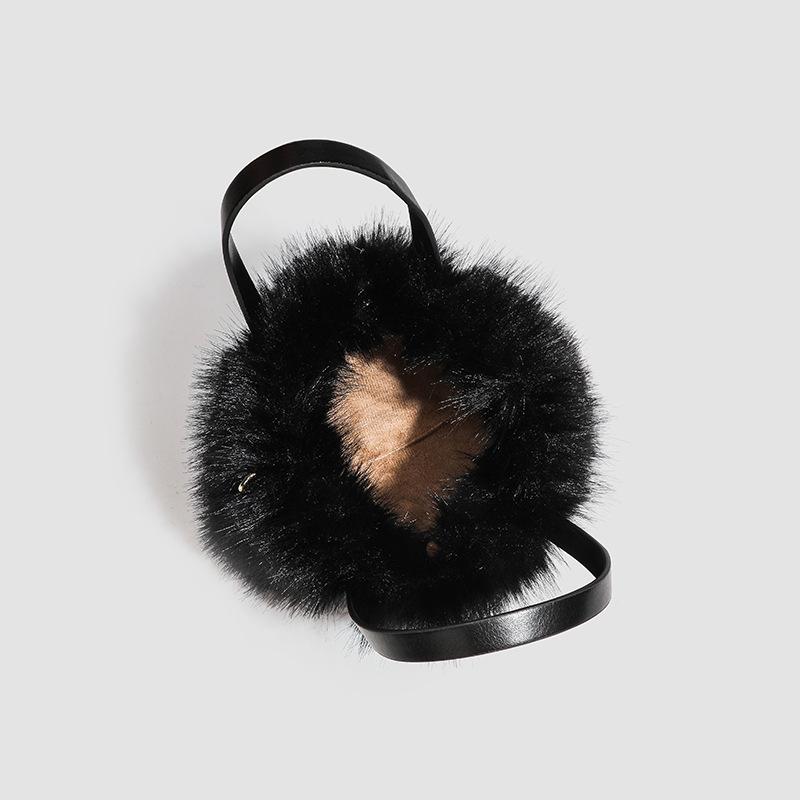 Simple Carry-on Plush Bag Women's Fashion Fluffy Shoulder Bag Ocean Fashion with Crossbody Fur Bag