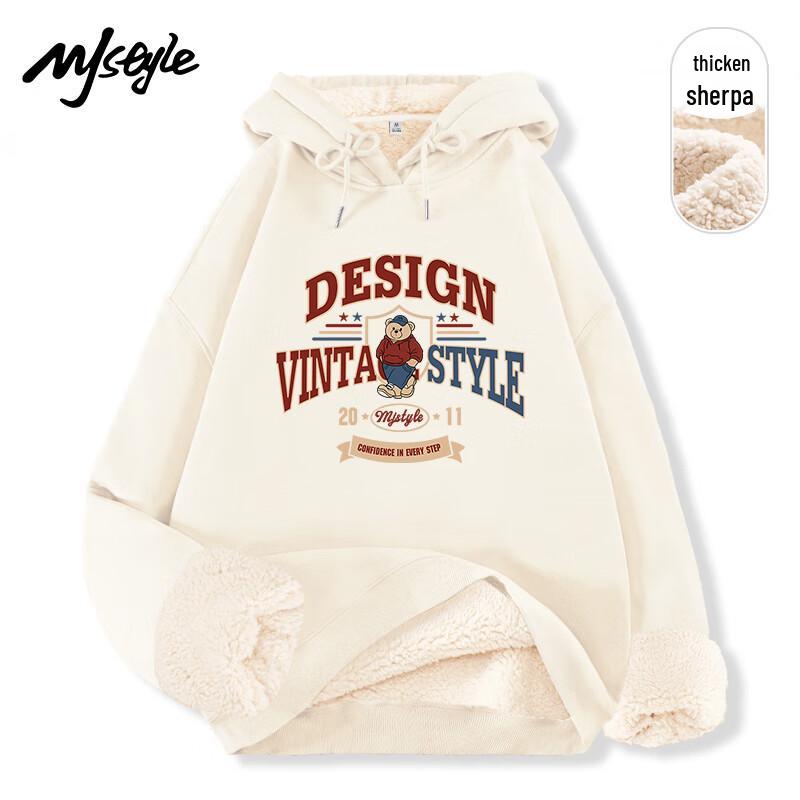 MJ STYLE Women's Lambswool Lined Hoodie