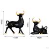 1 Pair Statue Bull Sculpture Figurine Lucky Craftwork for Bookshelf Desk Living Room Christmas Gift
