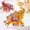 Thai Drip Oil Diamond War Elephant, Creative 3D, Elephant Car Keychain, Pendant, Small Gift