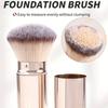Retractable Brush Loose Powder Brush Makeup Brush Foundation Brush Beauty Tool Blush Brush Aluminum Tube with Cover
