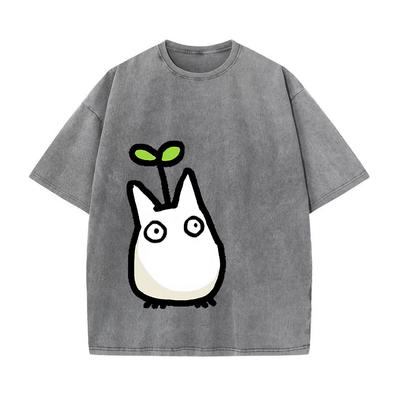 Retro Skalbinių Vintage Marškinėliai Studio Ghibli Marškinėliai Totoro Marškinėliai Ruduo Žiema Japoniški Marškinėliai Anime Spauda Vyriški Marškinėliai