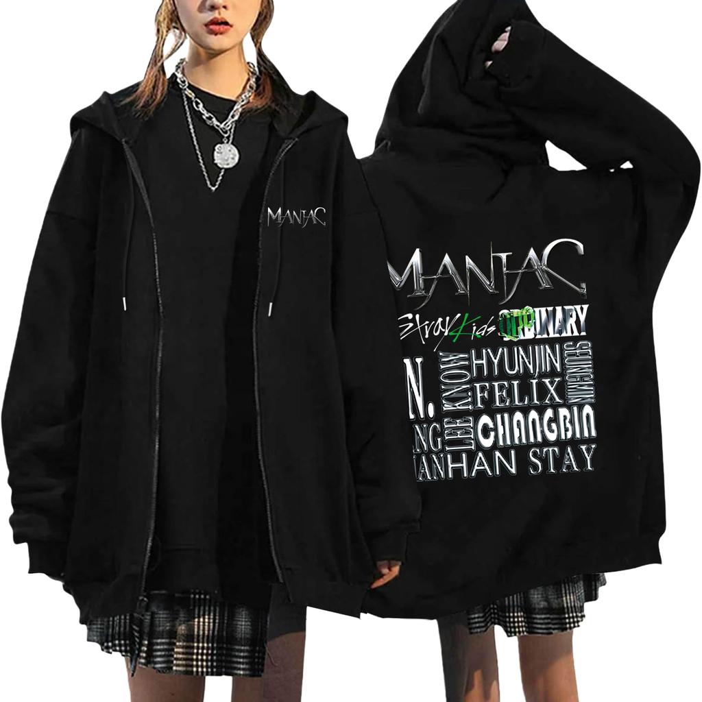 Women's Zip Up Hoodies Teen Girls Letter Printing Sweatshirt Clothing Casual Drawstring Jacket With Pockets