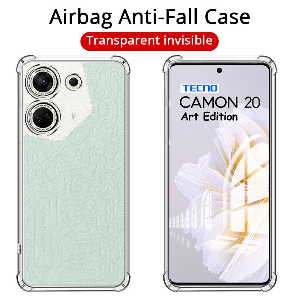 Shockproof Clear Phone Case For Tecno Camon 20 Pro 4G 20Pro 5G Case Soft Silicone Bumper For Tecno Camon 20 20s Pro Cover Fundas
