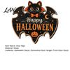 Scary Halloween Signs Black Cat Ghost Door Sign, Decorative Plaque, Wooden Hanging Festival Props Vintage Rustic Decor with Jute Rope, Seasonal