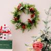American European Elegant Style Christmas Red Berry Wreath Perfect For Seasonal Decor