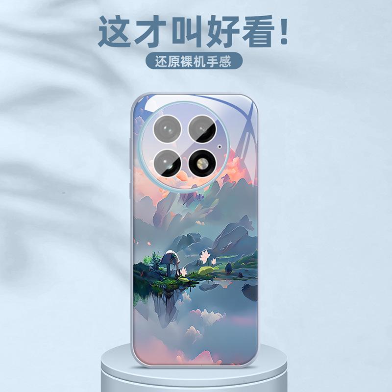Applicable To OnePlus 13 Mobile Phone Case, New Ice Crystal Glass Lens All-inclusive Anti-drop Protective Case Oneplus13 Fashion