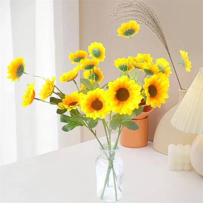 Artificial Sunflowers Bouquet with Stems Realistic Fake Sunflowers for Home Decor Fall Flowers Arrangement Display