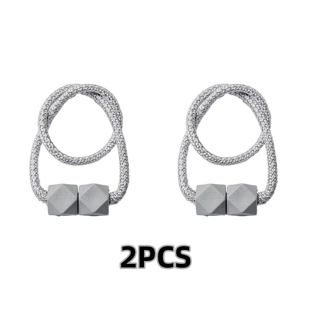 Magnetic Cube Curtain Tiebacks - No-Drill Decorative Ropes