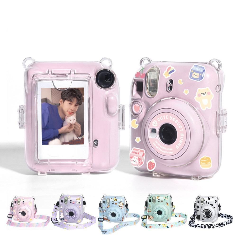 Camera bag For Fujifilm Instax Mini 12 Case Transparent Photo Storage Protective Cover Camera Stand Diy Sticker Sets