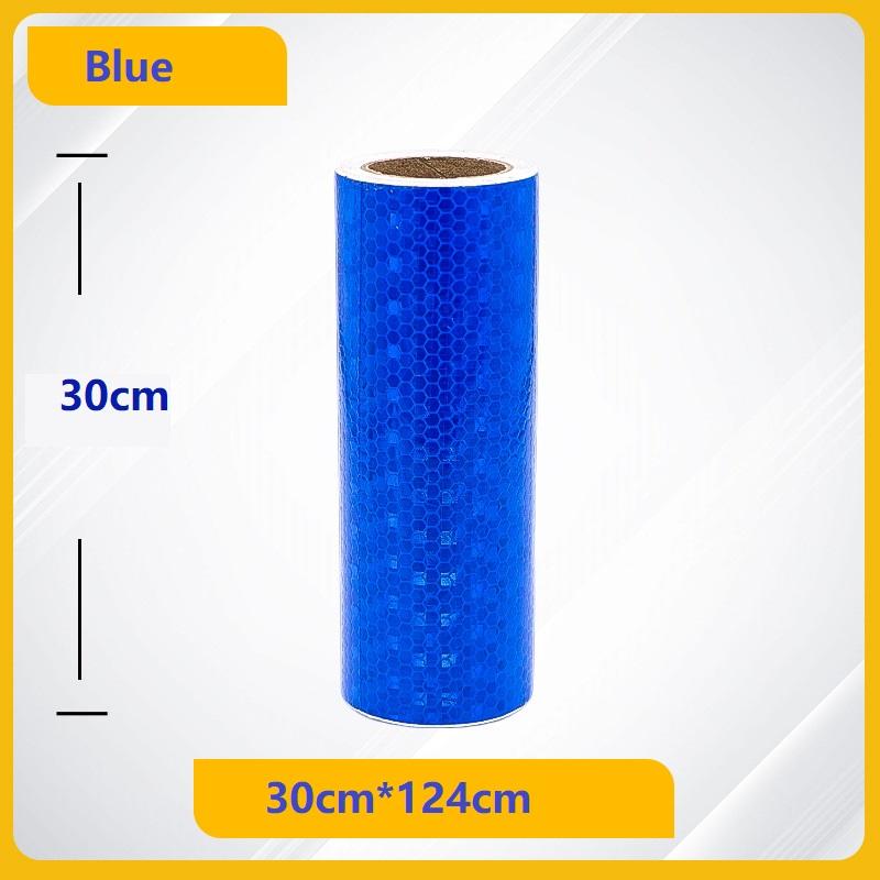 Nastro Riflettente Fluorescente in PVC 30cm, Segnale di Avvertimento per la Sicurezza Stradale, Foglio Autoadesivo con Microprismi