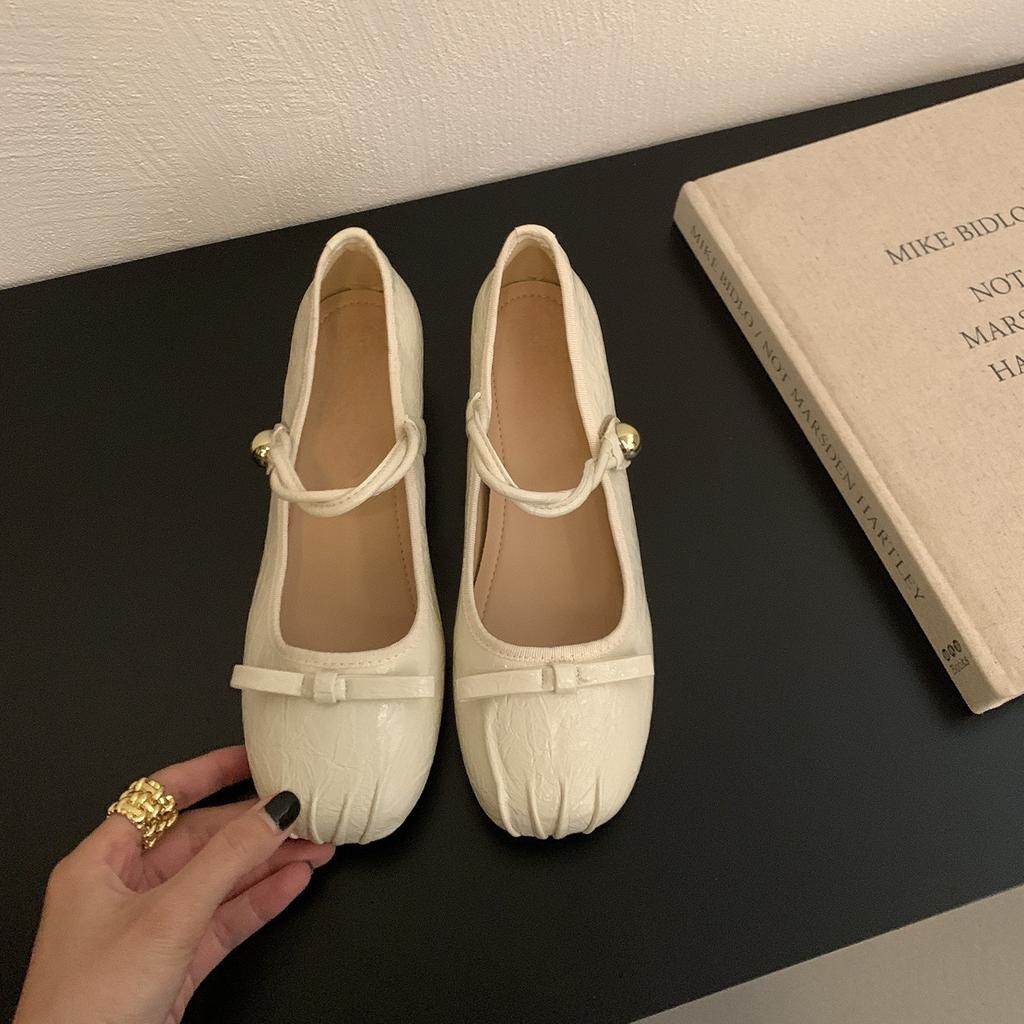 Inner height increase silver Mary Jane single shoes women's shoes bow with skirt shoes