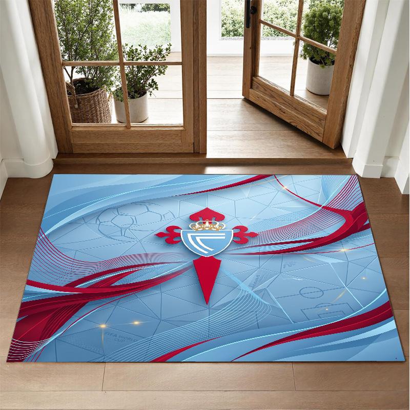 Celta Vigo FC Design Crystal Velvet Rug Soft Decorative Mat for Bedroom Entrance
