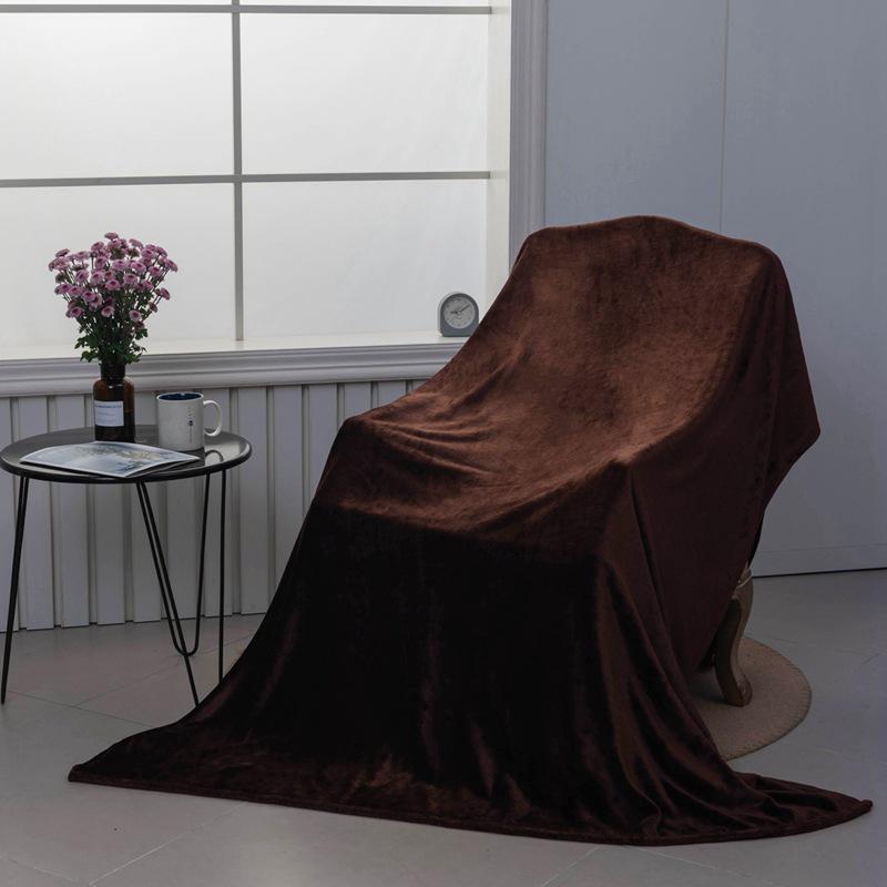 Dicke einfarbige Korallenfleece-Decke – Kuschelig für Haustiere, Zuhause oder Büro