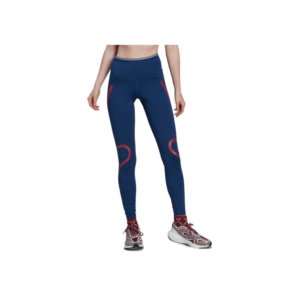 adidas Gemusterte Kompressions-Trainingsleggings Damen Leggings Blau HI6137