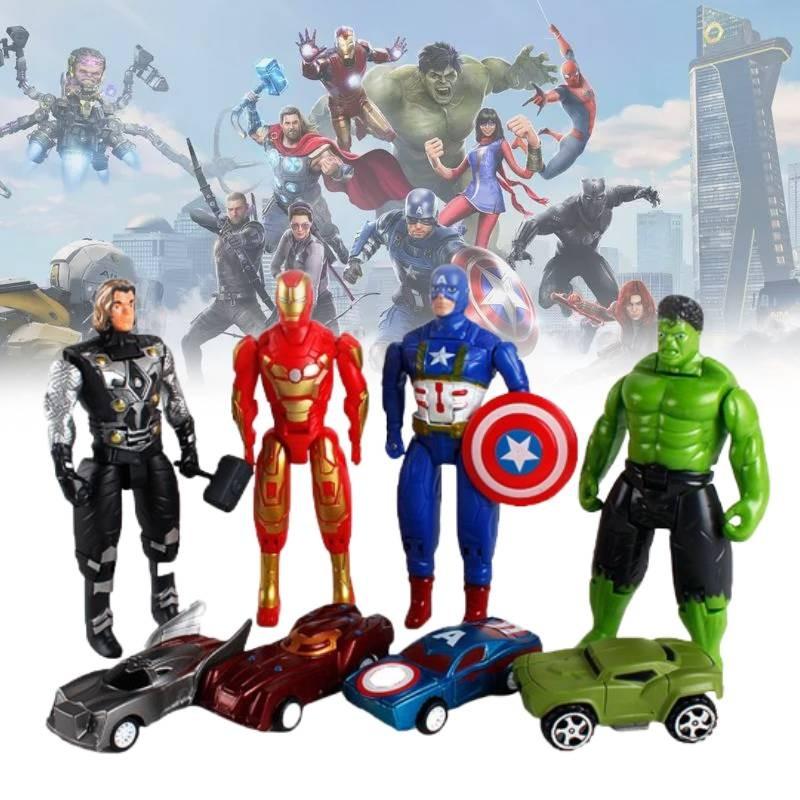 Captain America Man Miniature Cars Toy Set Gift