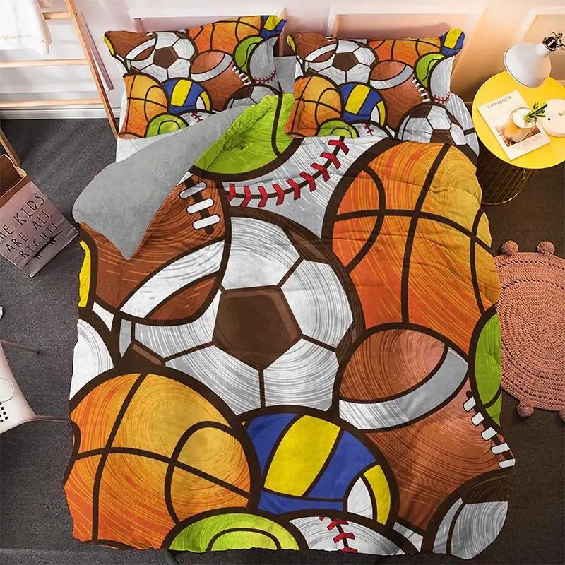 Cartoon Duvet Cover Set King Size Microfiber Cute Color Avatar Print Bedding Set For Kids Teens Soft Kawaii Style Quilt Cover